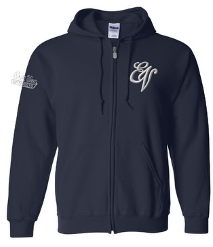 EV Logo Zip Up Navy Trout Lake Little League